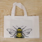 Multipurpose Carry Hand Bag With Bee Print (1 Pc)