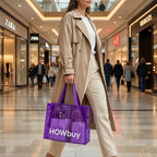 Stylish Transparent Carry Bag With Handle Strap (30x27 Cm)