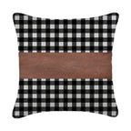 Pillow Covers Leather  Cotton Cushion Covers (17  17 Inch  1 Pair  2 Pc)