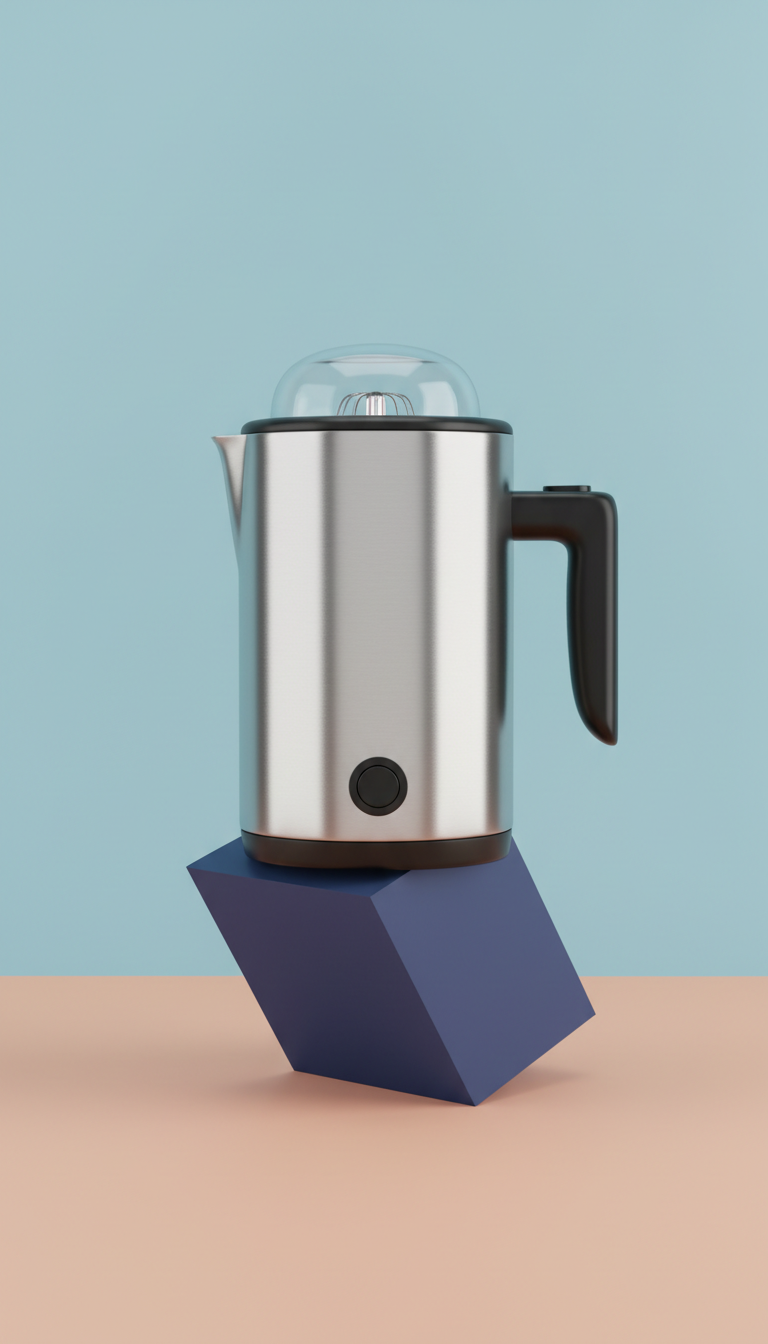 Stainless steel electric milk frother