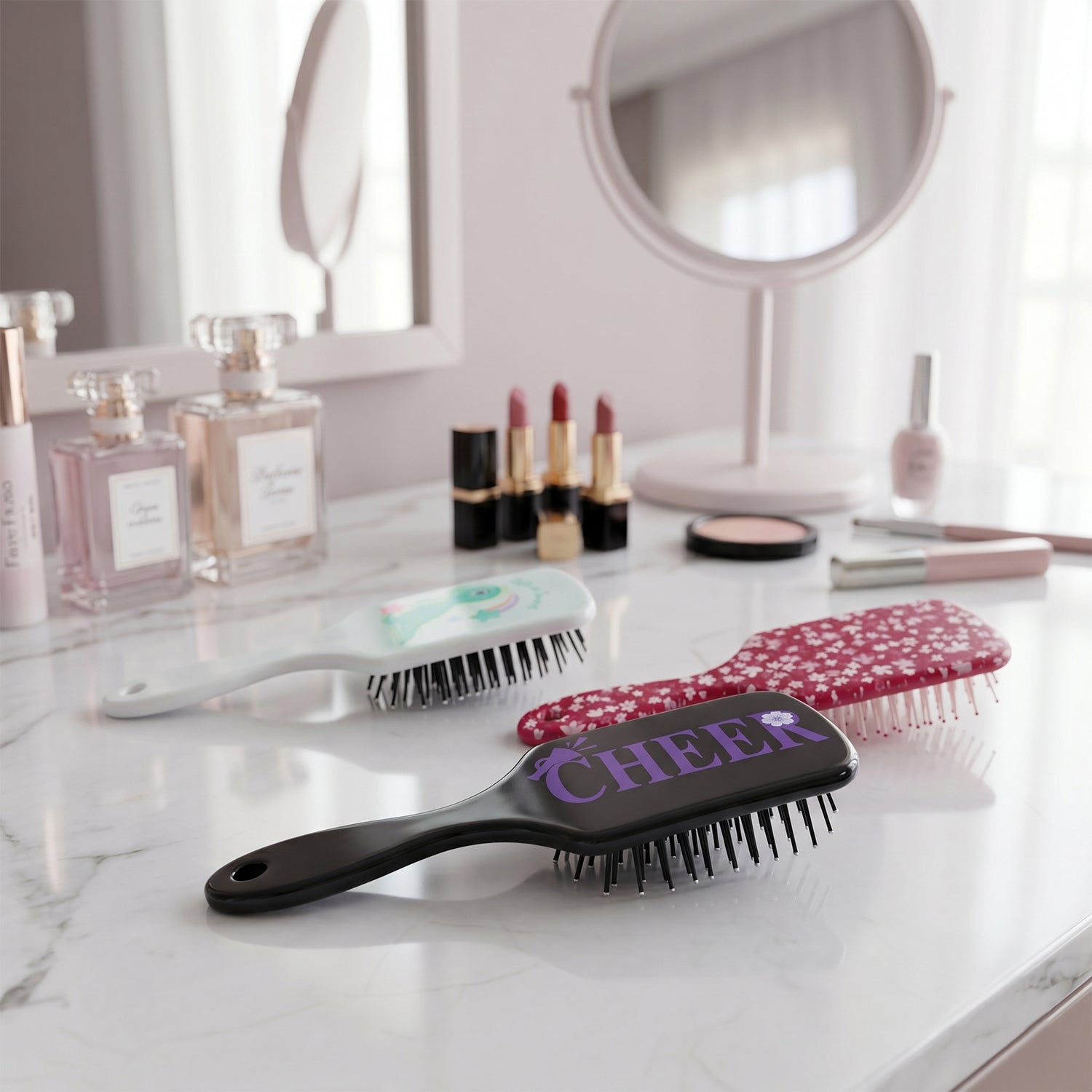 Premium Kids Hair Brush With Fun And Colorful Designs (1 Pc Mix Design)