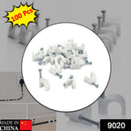 9020 100 Pc 6 Mm Cable Clip Used In All Kinds Of Wires To Make Them Stuck And Holded In Walls Etc.