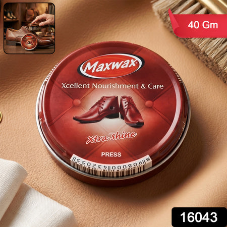 Maxwax Brown Shoe Polish Cream (1 Pc 40 Gm)
