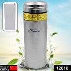 The leakproof stainless steel water bottle, suitable for keeping both hot and cold beverages.