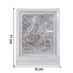 Elegant Silver Saraswati Maa Photo Frame With Stand (1 Pc)