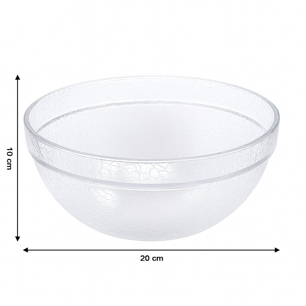 Transparent Idli Mixing  Serving Bowl  Textured Plastic Kitchen Bowl (1 Pc)