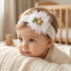 Cute Soft Elastic Floral Baby Headband Stylish Stretchable Hair Band (1 Pc)