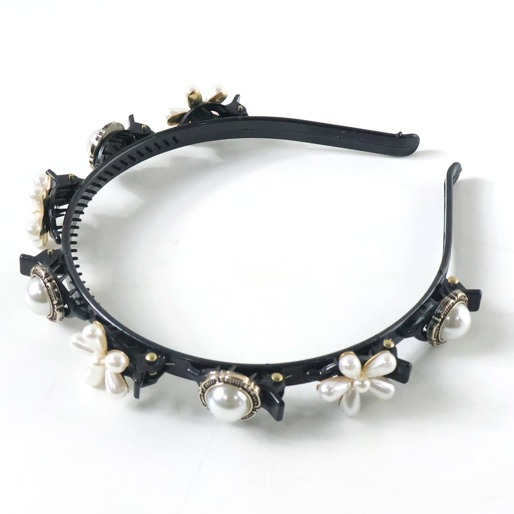 Luxury Pearl Floral Hair Band For Women  Girls (1 Pc)