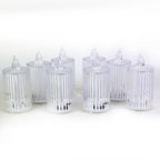 Premium Crystal Effect Led Flameless Candle Lights (8 Pc)
