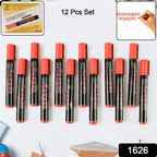 Red permanent marker pen set displaying clear and long-lasting ink