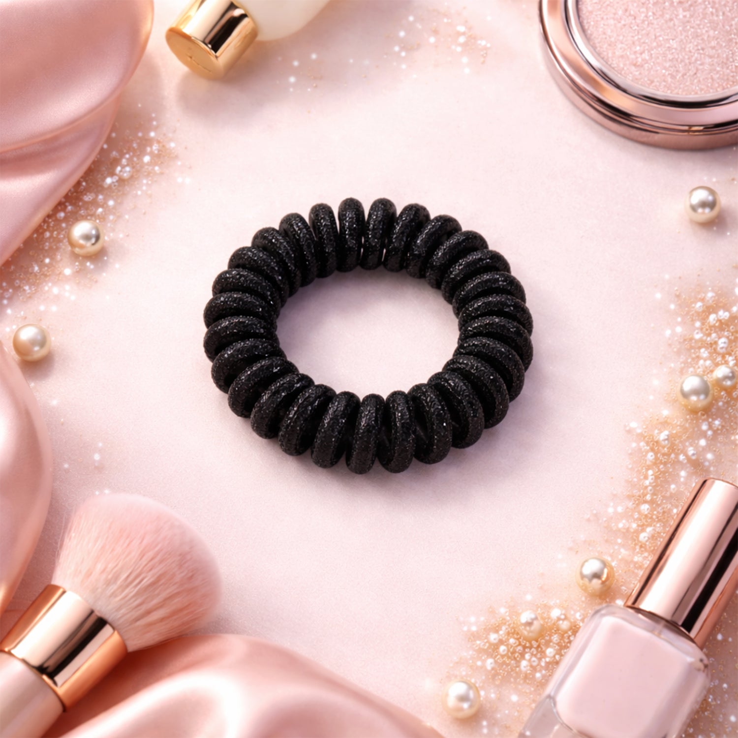 Soft Stretchable Telephone Wire Style Hair Bands Set (1 Pc)