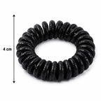 Soft Stretchable Telephone Wire Style Hair Bands Set (1 Pc)