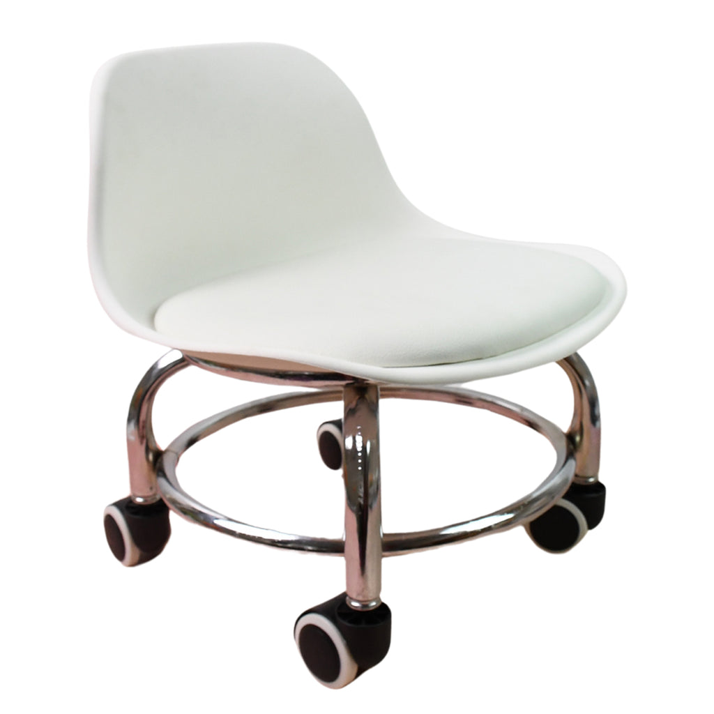 4054 Low Round Rolling Stool With Wheels Pedicure Stool For Fitness Office Garage  Home  Garden  Furniture  Benches Stools Multi-color (1 Pc)
