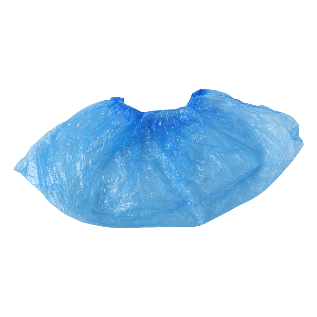 Disposable Plastic Shoe Cover Set With Elastic Fit (100 Pc Set)