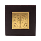 Golden Charan Paduka In Wooden Box  Spiritual Gift  Pooja Accessory