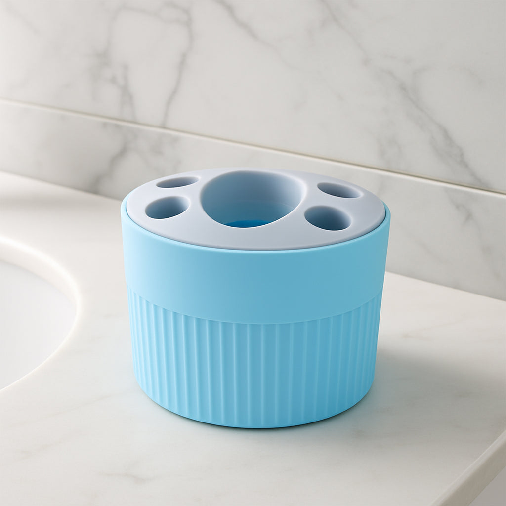Multipurpose Bathroom Toothbrush And Utility Holder Stand With Multiple Slots (1 Pc)