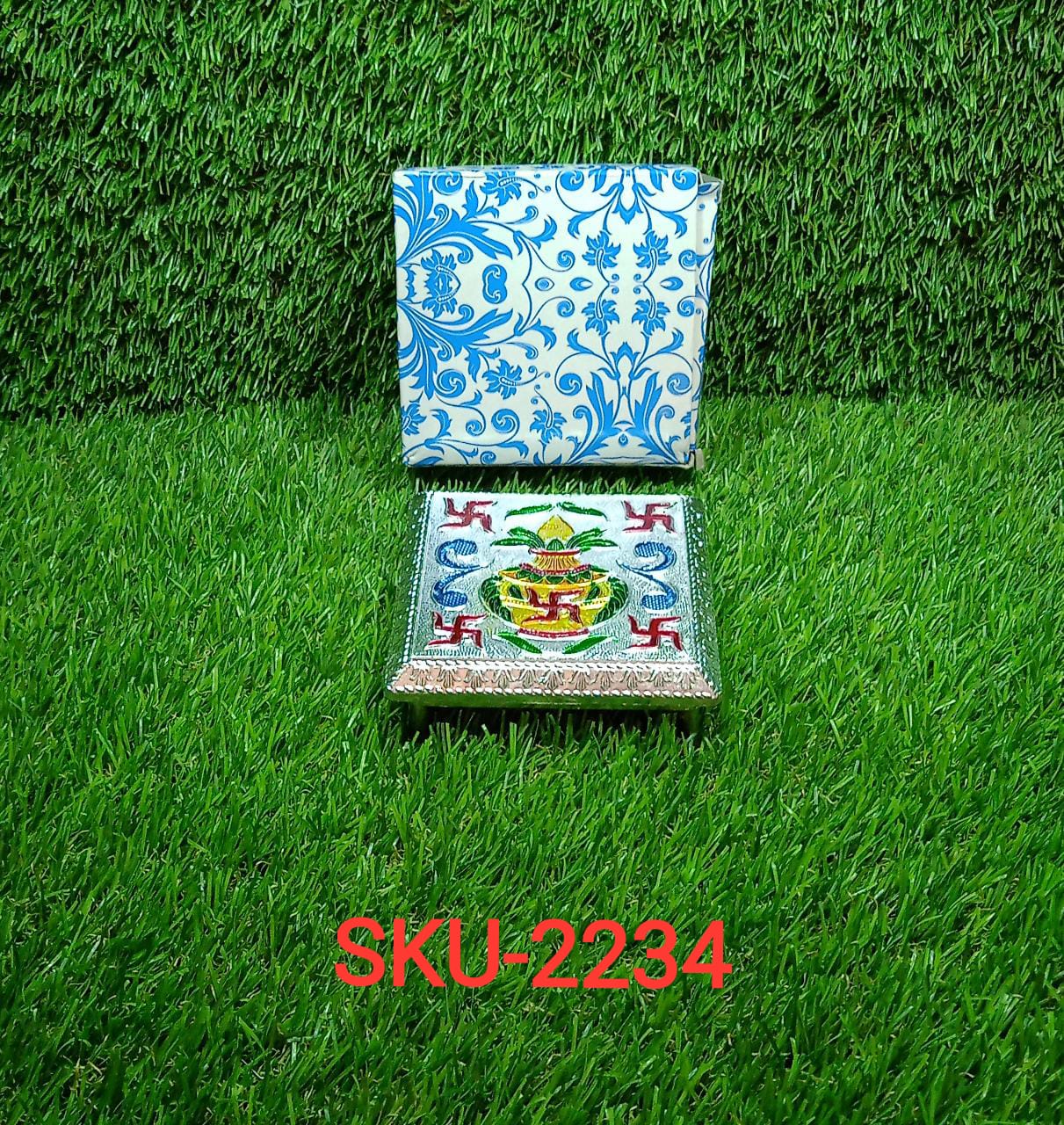 Elegant Aluminium Foil Bajot with detailed minakari work, ideal for Indian home decor.