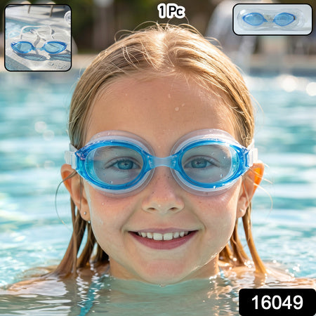 Kids Comfortable Fit Swimming Goggles With Clear Vision And Adjustable Strap  1 Pc
