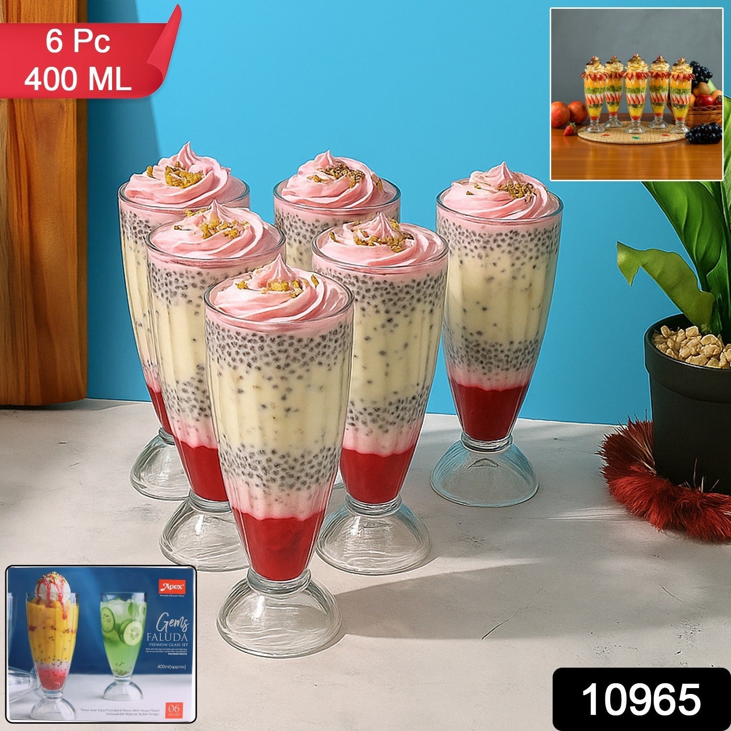 Elegant sundae glasses ideal for dessert presentations