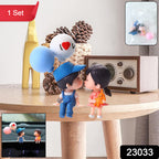 Plastic Cute Couple Car Dashboard Decoration Figurine Set (1 Set)