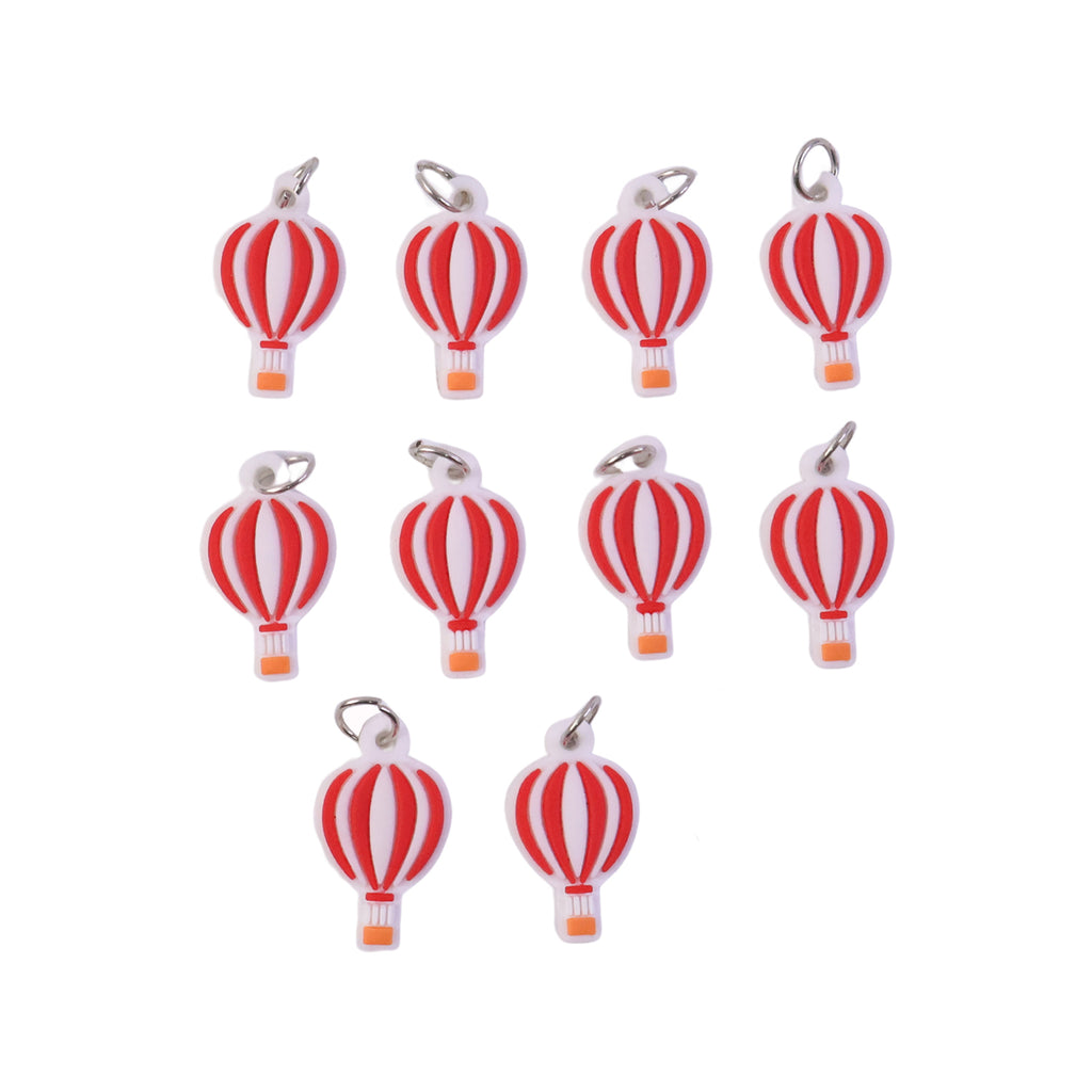 Hot Air Balloon Bag Charm Keychain Set (10 Pc)