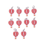 Hot Air Balloon Bag Charm Keychain Set (10 Pc)