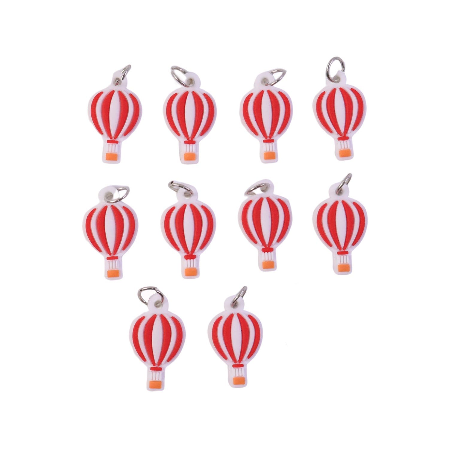 Hot Air Balloon Bag Charm Keychain Set (10 Pc)