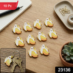 Cute Cartoon Banana Bag Charm Keychain Set (10 Pc)