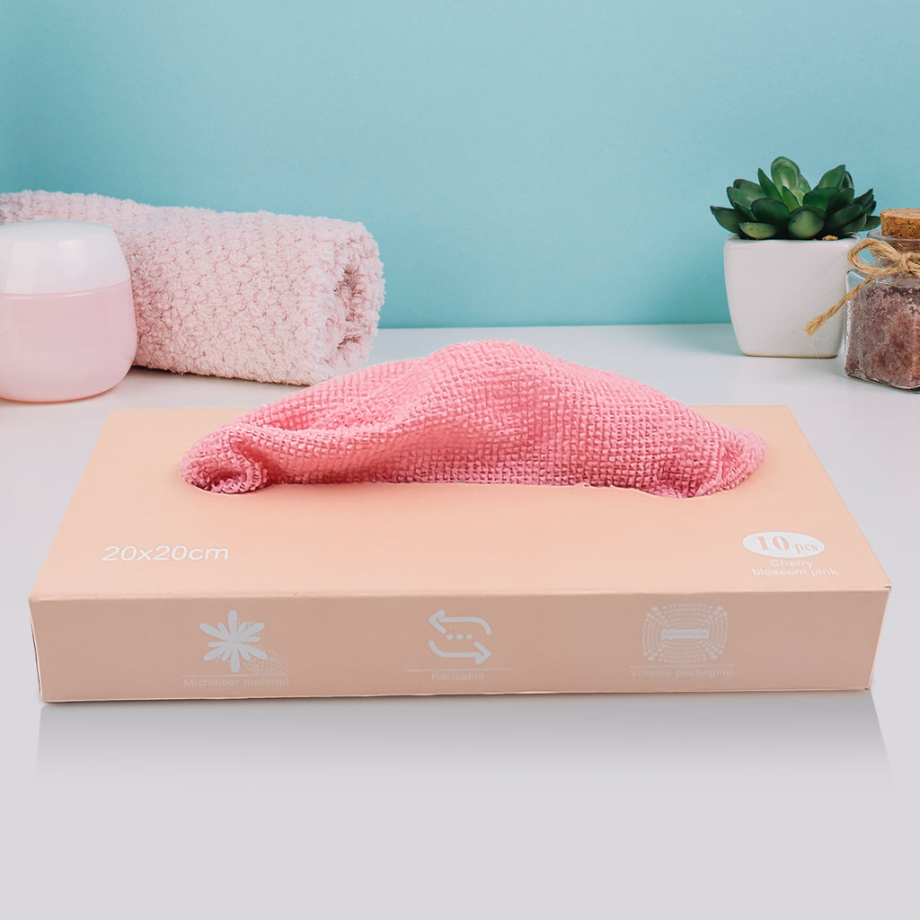 Microfiber Cleaning Cloth With Box Magic Wipe (10 Pcs Set)