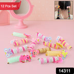 Spiral Hair Braiding Clips For Kids (12 Pc   Mix Design)