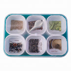 Plastic Real Masala Masti Box With 6 Compartments For Spice Storage