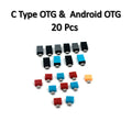 0261 Otg Type C  Usb To Micro Usb Adapter For Android Mobile Smart Phones  Tablets With Zip Pouch (Pack Of 20)