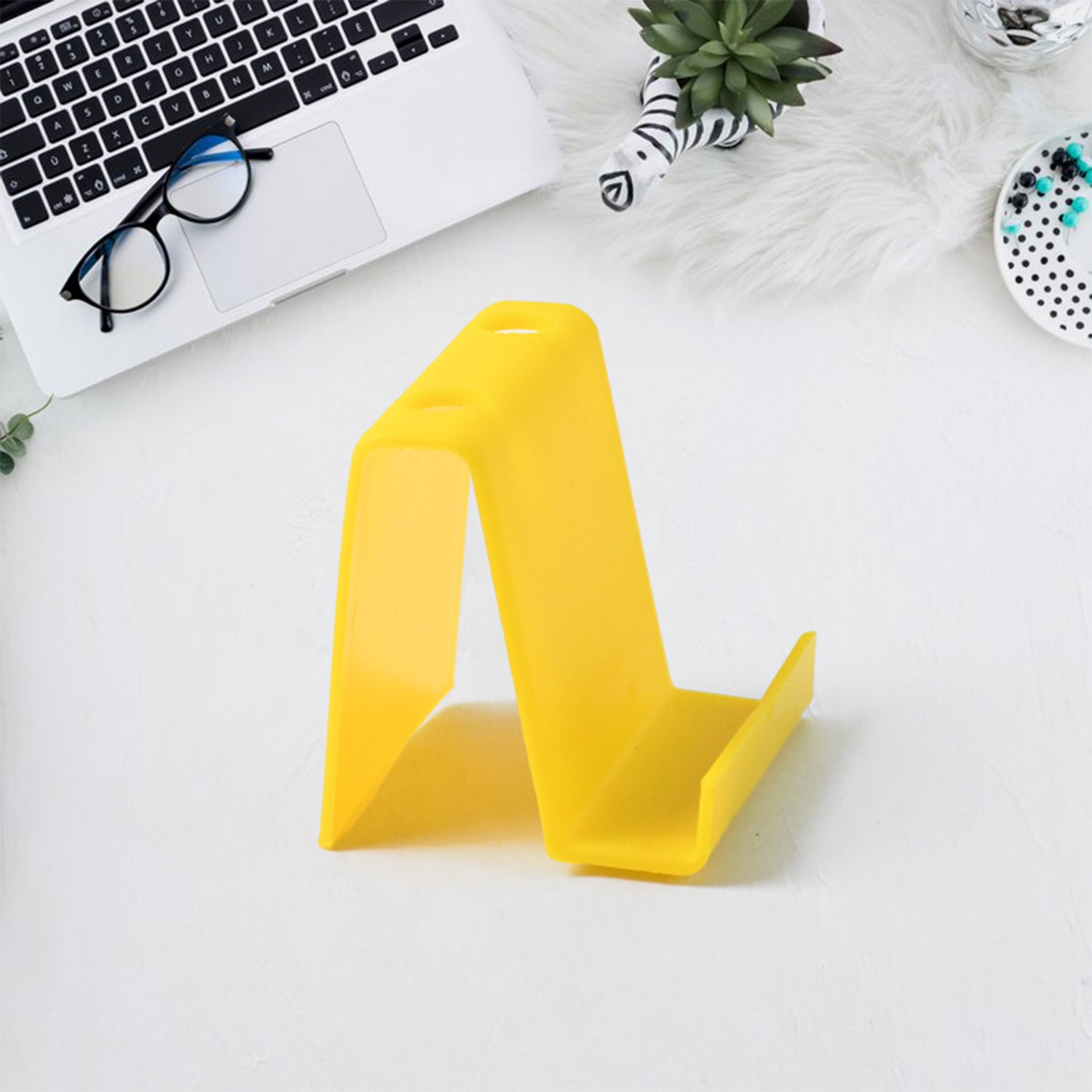 Multifunctional Plastic Mobile Phone Stand  Pen Holder (1 Pc  Mix Color)