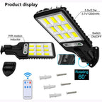 High-power Solar Led Street Light With Motion Sensor  Remote Control