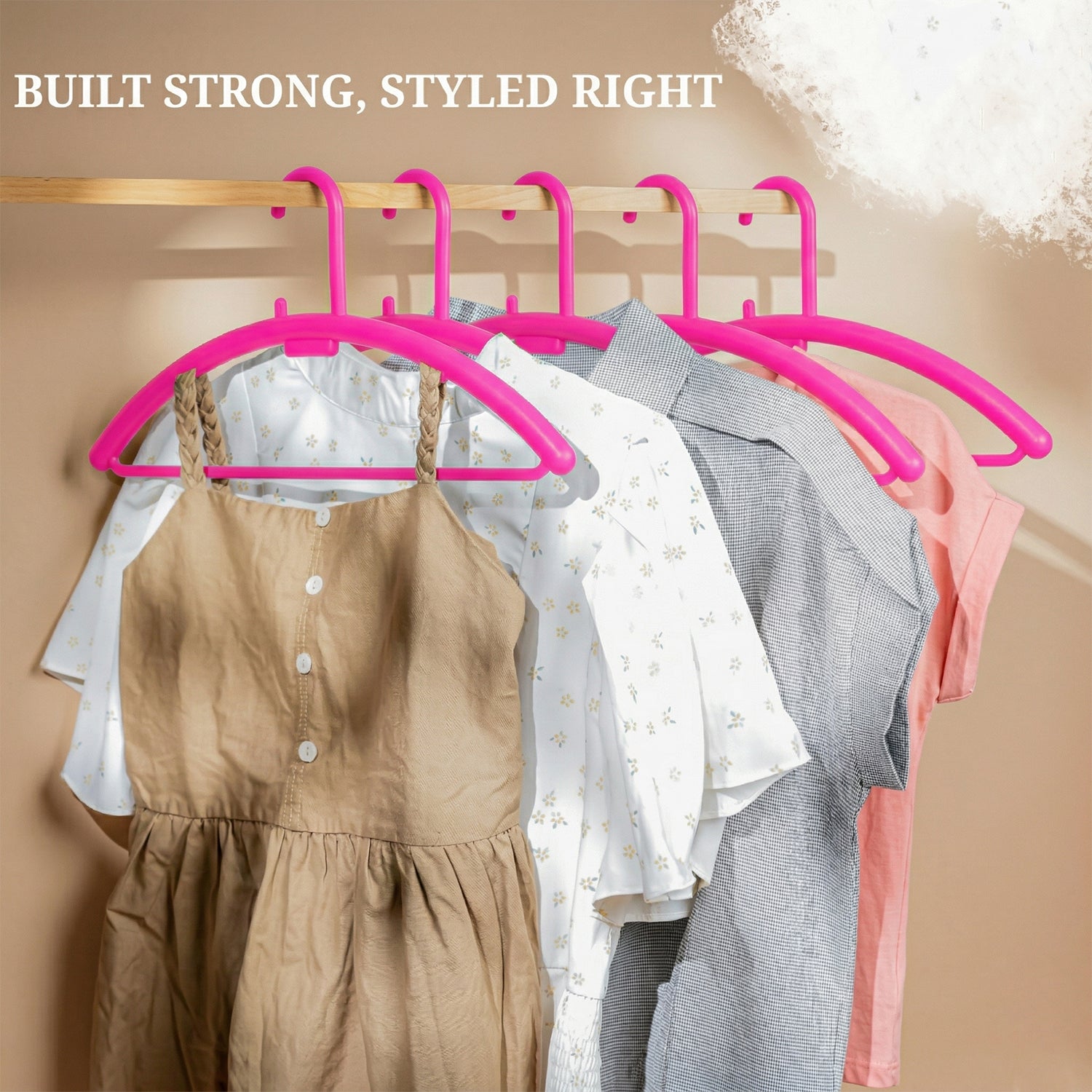 Plastic Clothes Hanger Multipurpose Durable Wardrobe Garment Hanging Rack (1 Pc)