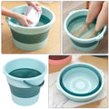 4009 Water Bucket Folding High Capacity Foldable Hanging With Handle Storage Water Space-saving Great Load Bearing Laundry Basket Bathroom Products