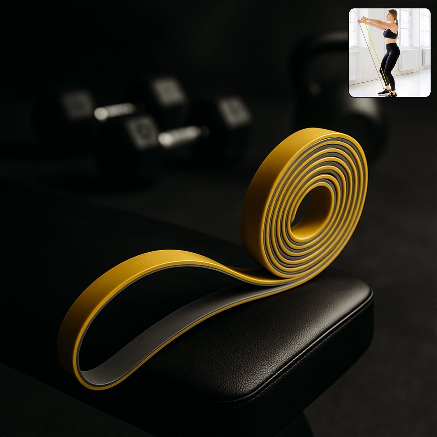 Resistance Loop Band made from natural latex for strength training exercises