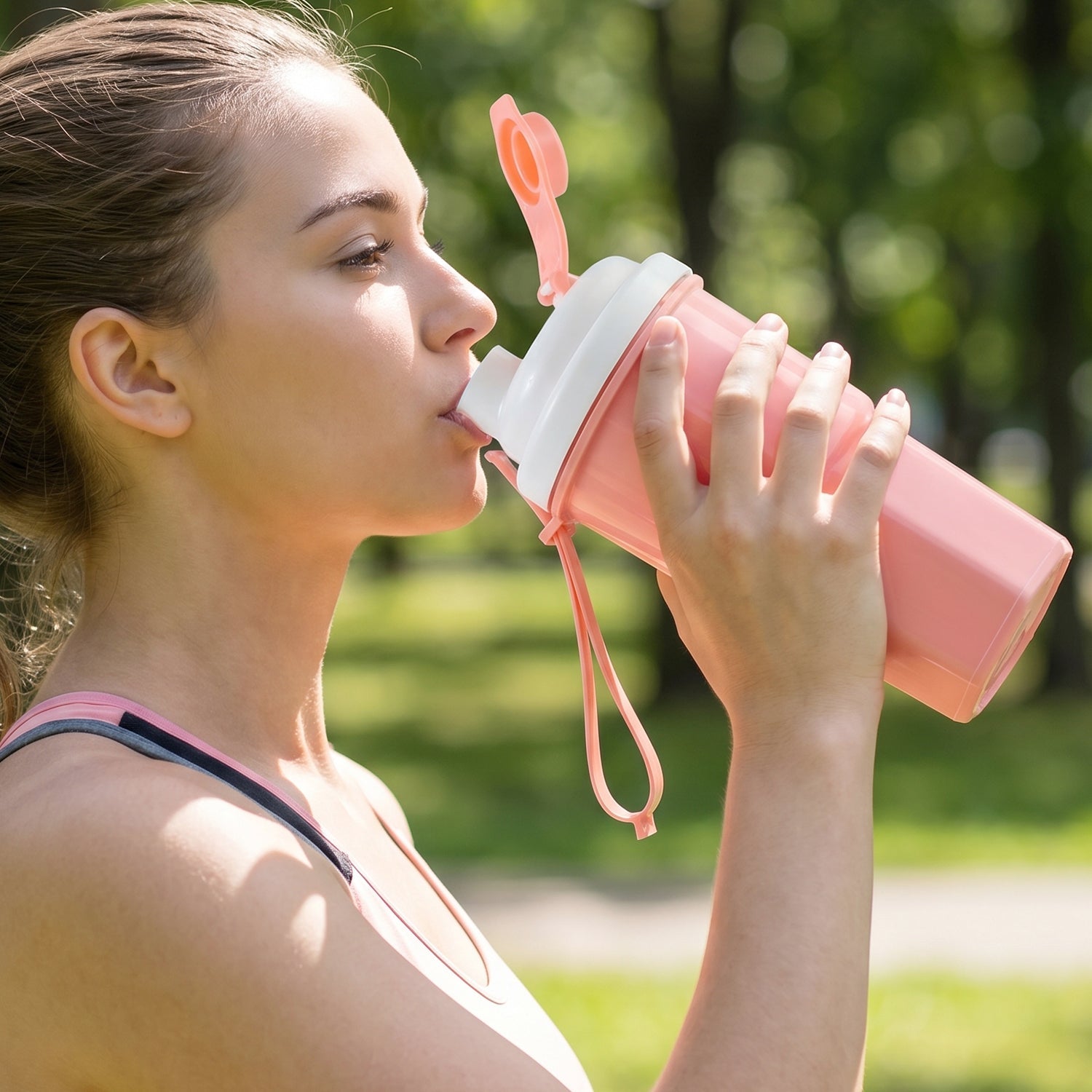 leak proof shaker bottle for cold beverages