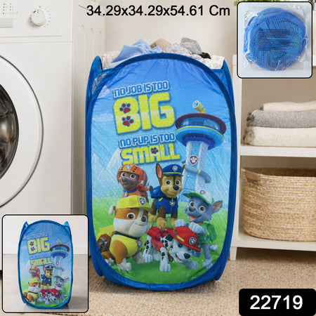 Foldable Laundry Basket Fabric Mesh Clothes Hamper (1 Pc34.29x34.29x54.61cm)