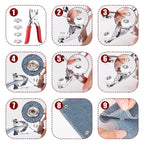 Heavy Duty Snap Button Fastener Plier Tool Kit (1 Set)