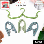 Travel Hangers Portable Folding Clothes Hangers (4 Pc  Big)