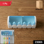 Wall Mounted Toothbrush Holder With Protective Cover (1 Pc)