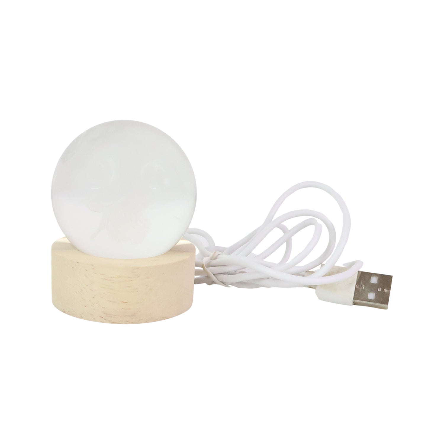 Radha Krishna 3D Crystal Ball Lamp showcasing its detailed base and divine glow.
