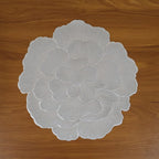 Live setting featuring floral PVC table mat