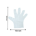 Clear plastic gloves pack suitable for multiple household tasks