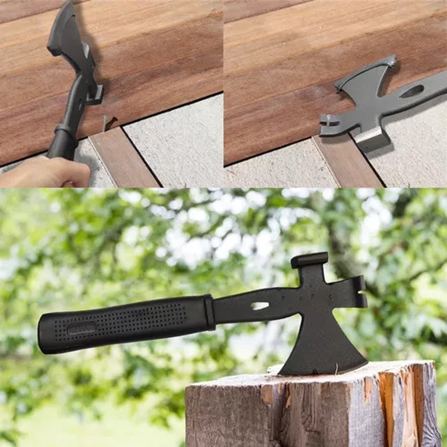Multifunction Axe 3 In 1 Slot Pulls Nails Hammer Tool (1 Pc)