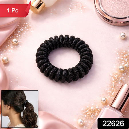 Soft Stretchable Telephone Wire Style Hair Bands Set (1 Pc)