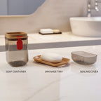 Premium Plastic Soap Box With Drain Tray  Protective Cover