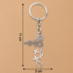 Divine Krishna Flute Design Metal Keychain (1 Pc)