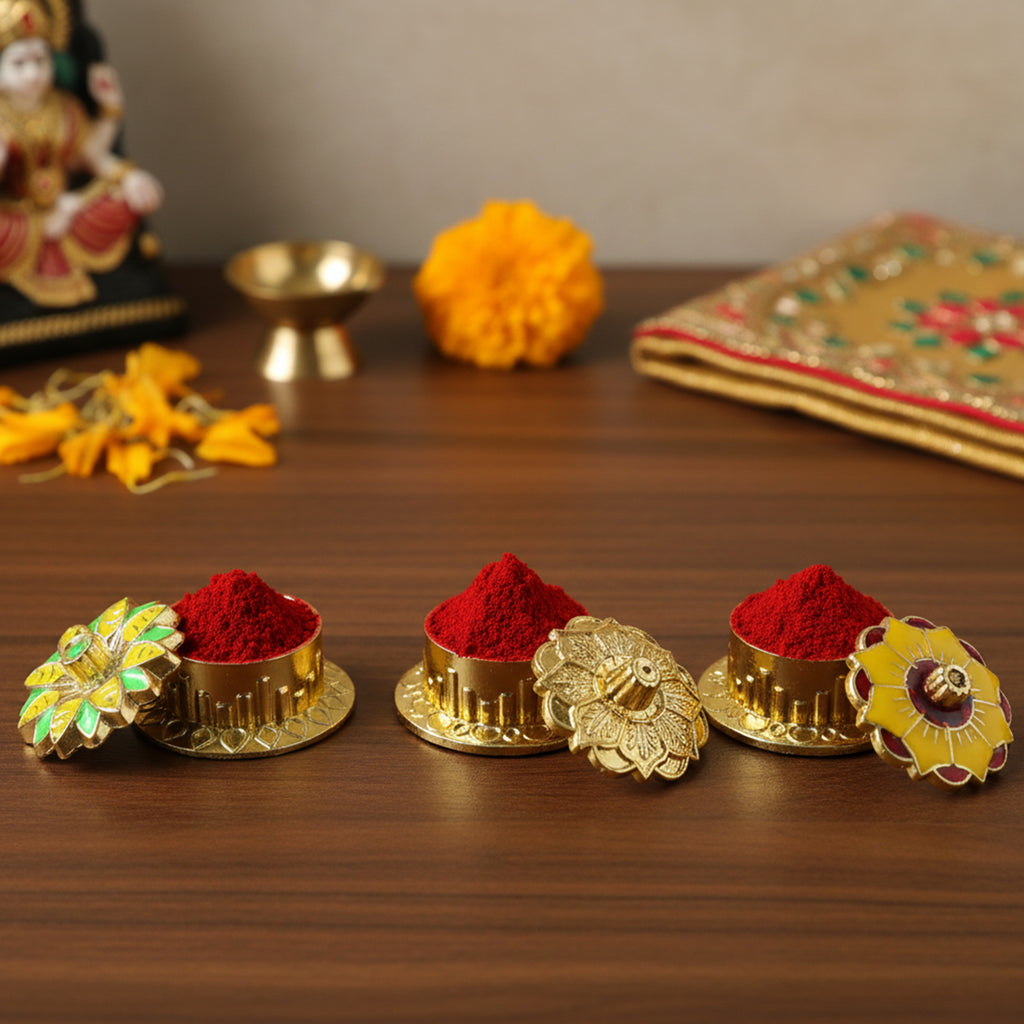 Decorative Golden Kankavati (1 Pc Mix Design)